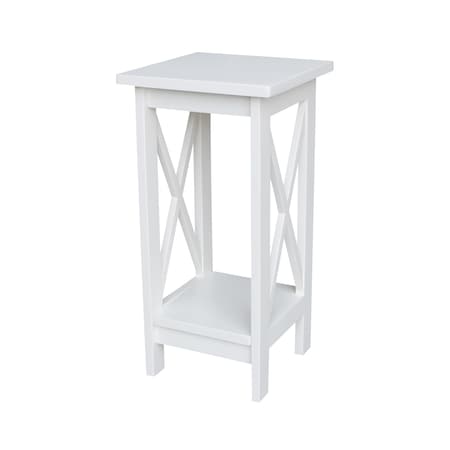 International Concepts Rectangle 24 in X-Sided Plant Stand Snow, 12 W, 12 L, 24 in H, Wood, White OT08-3071X
